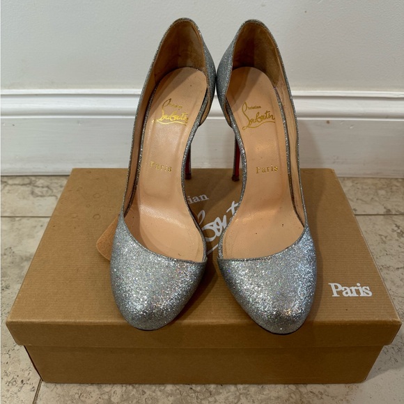 CHRISTIAN LOUBOUTIN Mini Glitter Helmour 100 Pumps - Picture 5 of 9